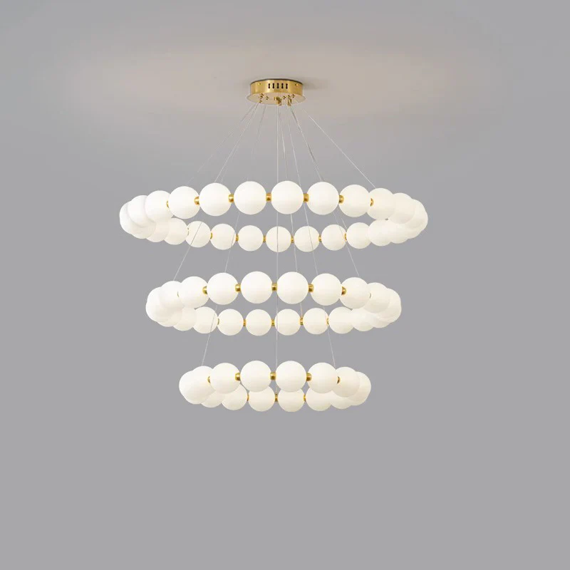 WOMO Pearl Necklace Round Chandelier-WM2344 - Image 22