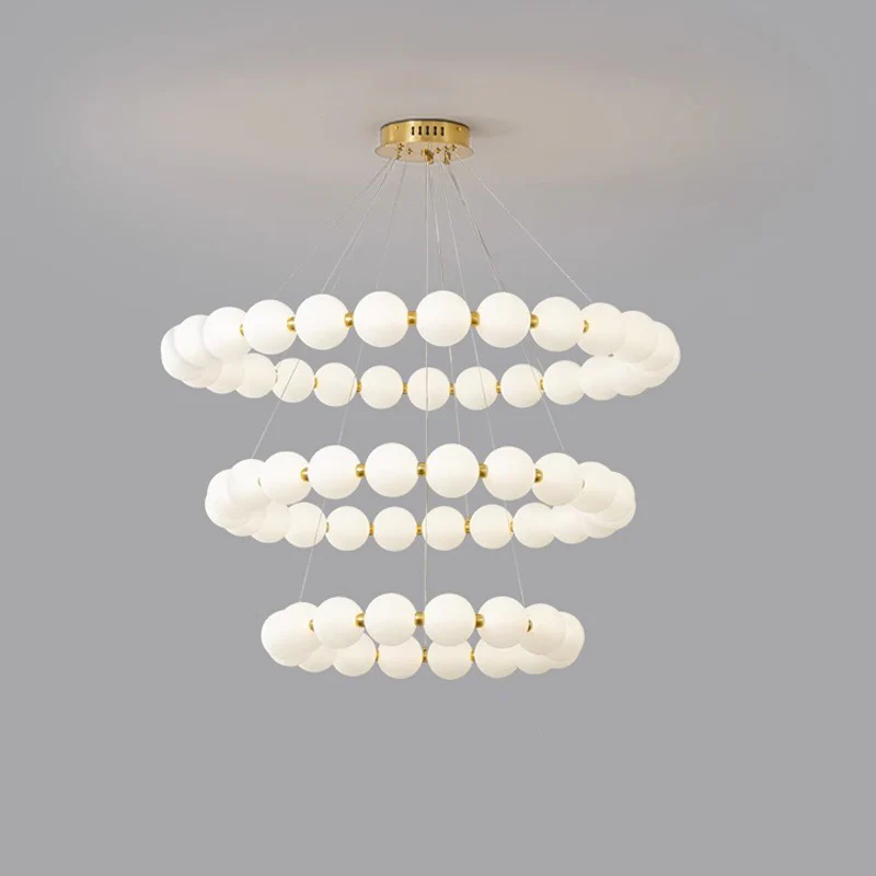 WOMO Pearl Necklace Round Chandelier-WM2344 - Image 24