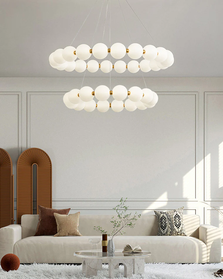 WOMO Pearl Necklace Round Chandelier-WM2344 - Image 4