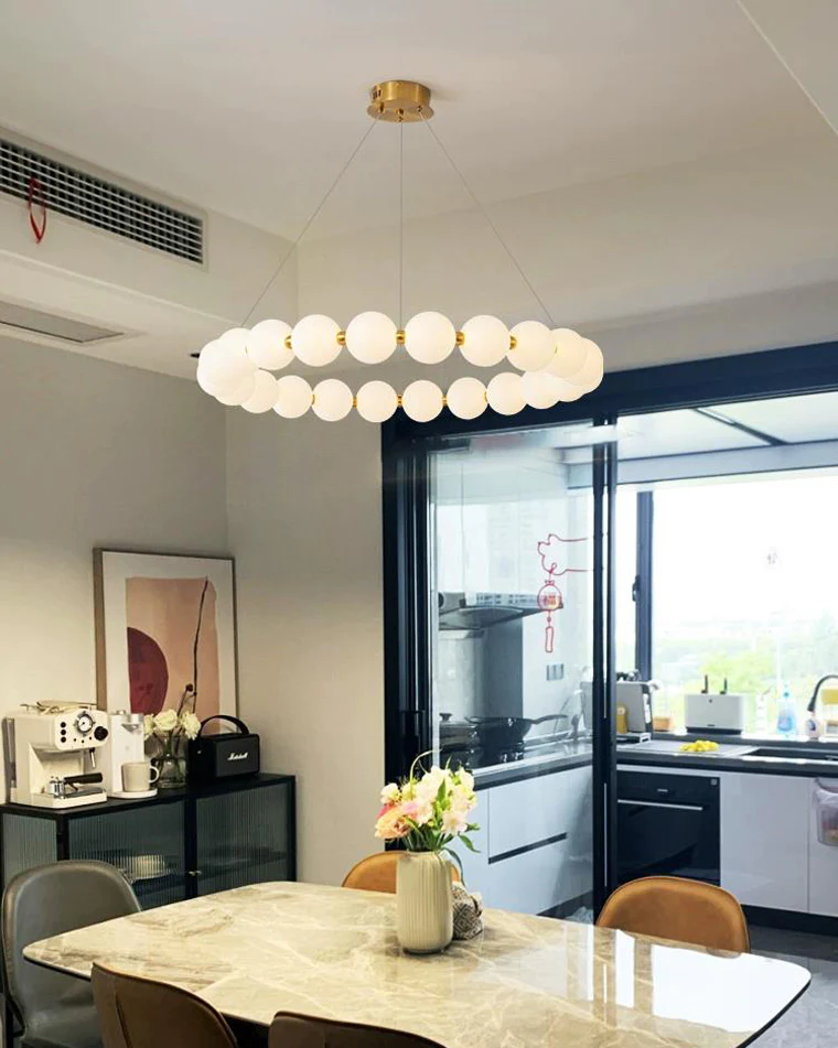 WOMO Pearl Necklace Round Chandelier-WM2344 - Image 5