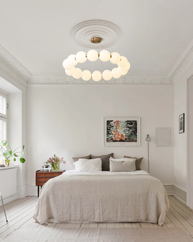WOMO Pearl Necklace Round Chandelier-WM2344 - Image 8