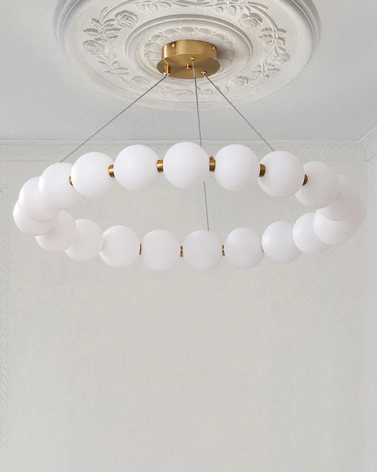 WOMO Pearl Necklace Round Chandelier-WM2344 - Image 9