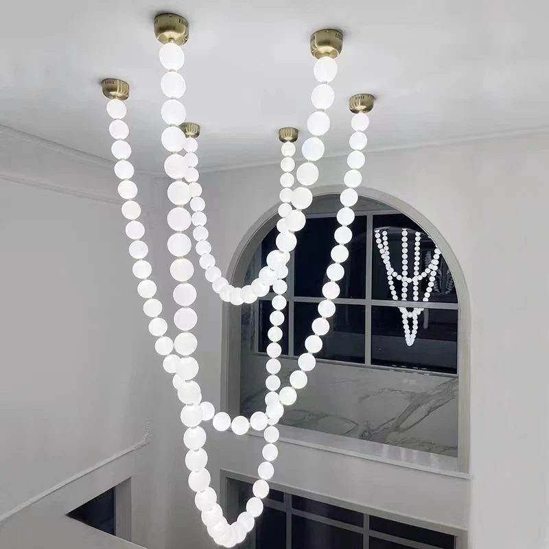 WOMO X-Pearl Necklace Chandelier-WM2799 - Image 3