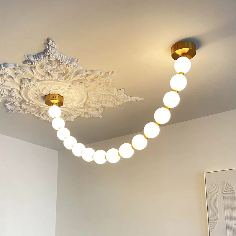 WOMO Pearl Necklace Chandelier-WM2806 - Image 12