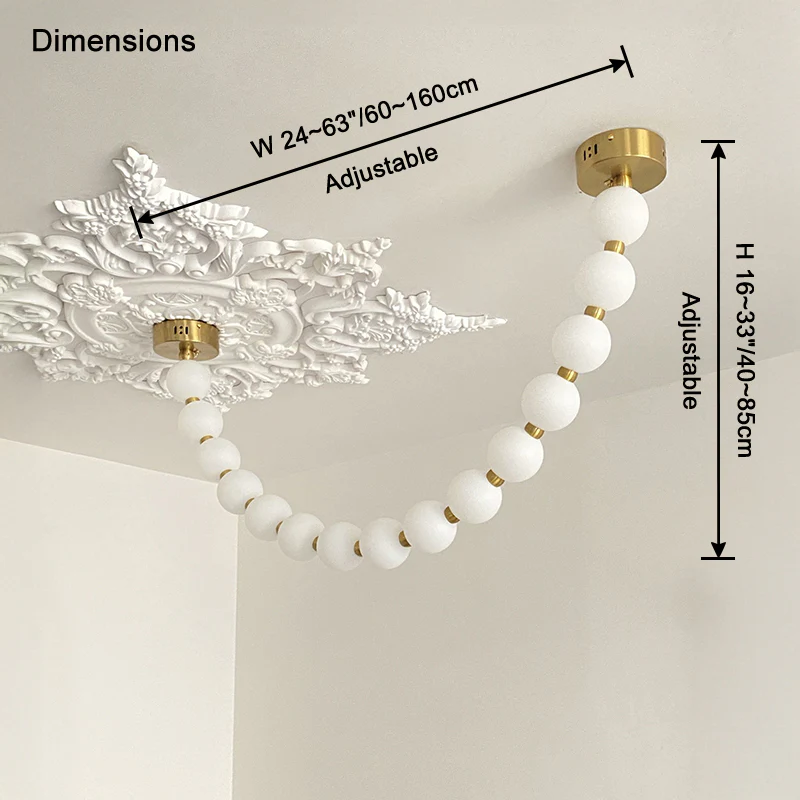 WOMO Pearl Necklace Chandelier-WM2806 - Image 13