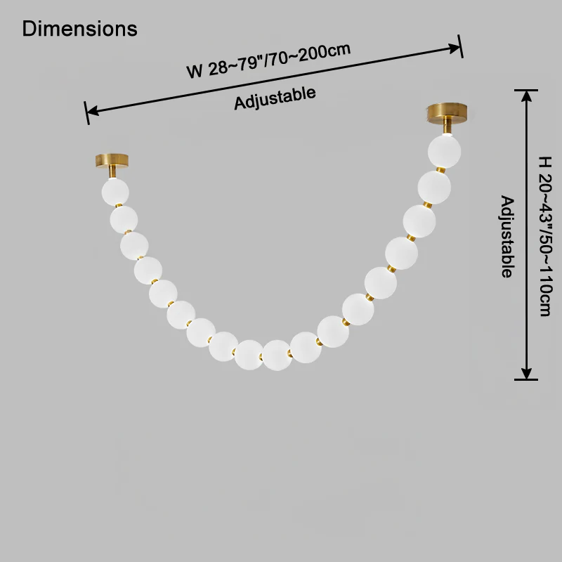 WOMO Pearl Necklace Chandelier-WM2806 - Image 15