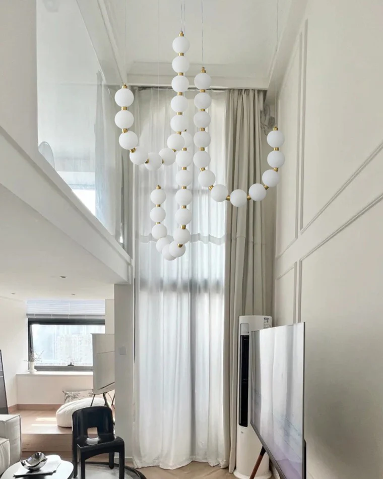 WOMO String Pearl Chandelier-WM2102 - Image 10