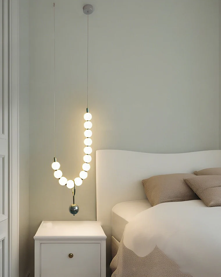 WOMO String Pearl Chandelier-WM2102 - Image 5