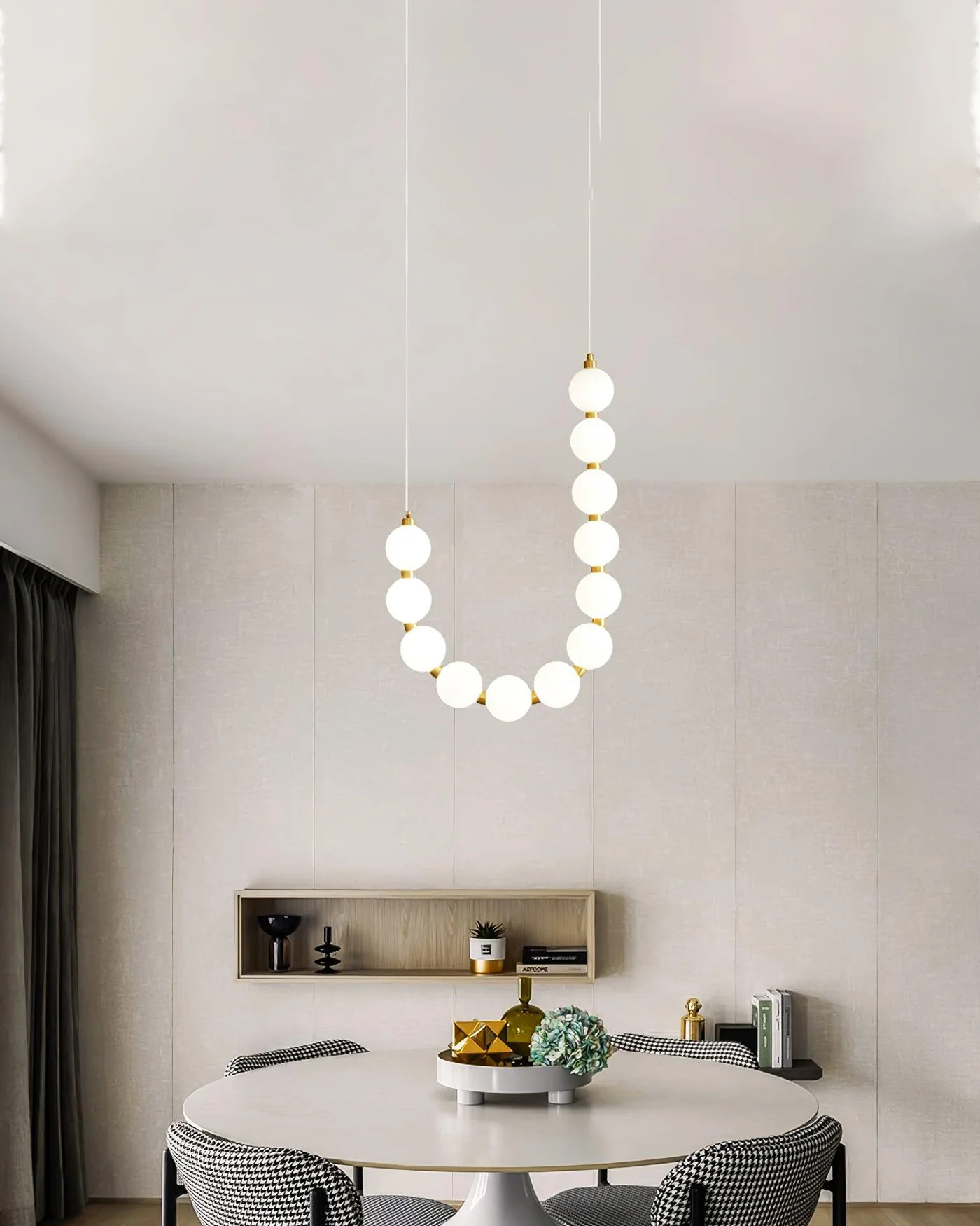 WOMO String Pearl Chandelier-WM2102 - Image 6