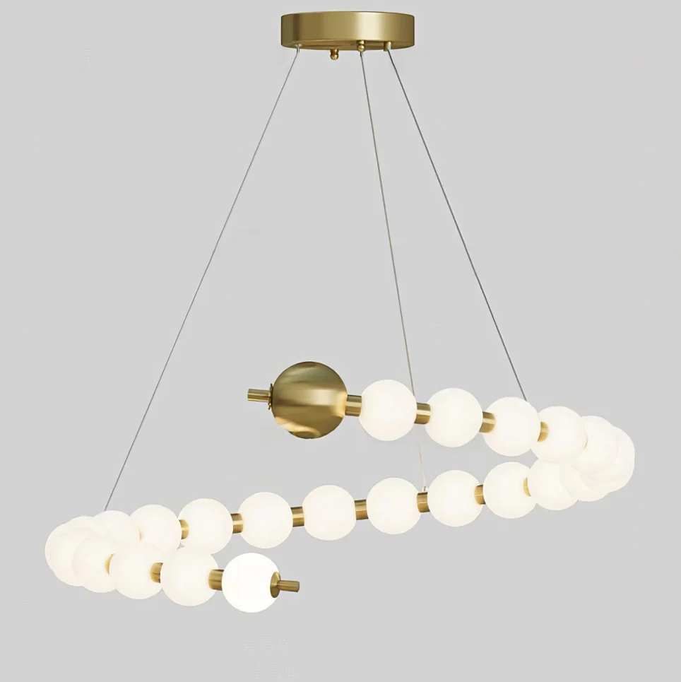 WOMO Spiral Pearl Chandelier-WM2812 - Image 18