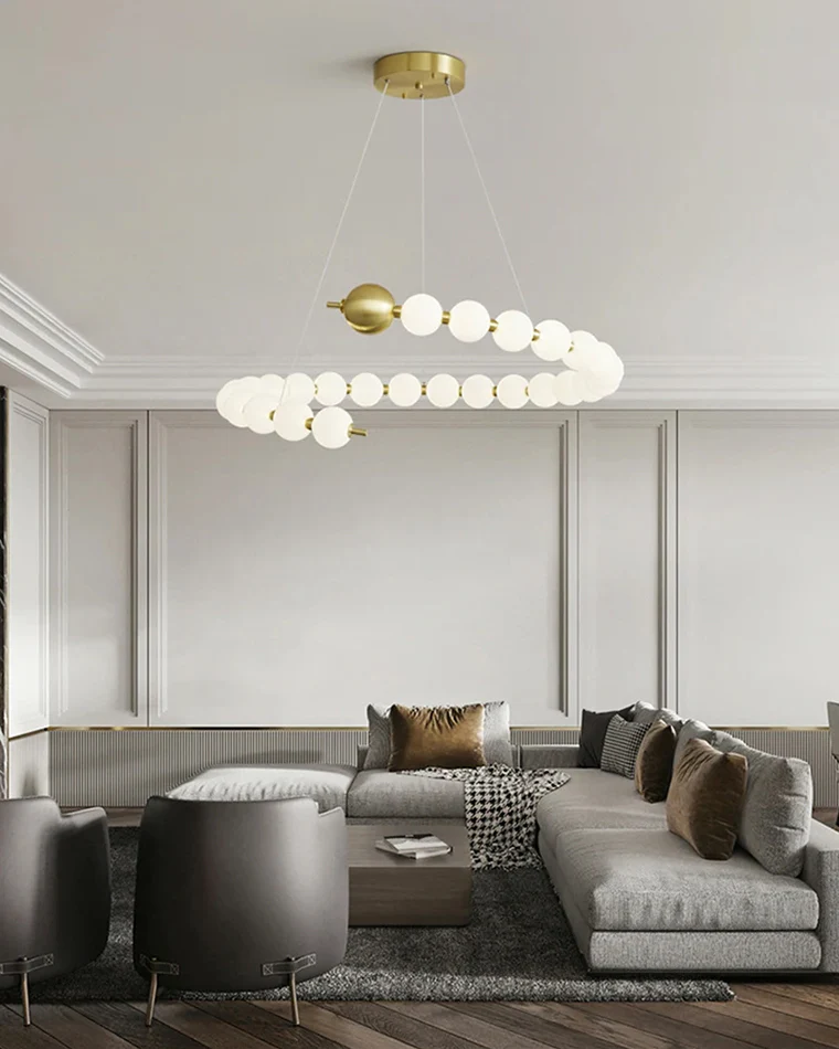 WOMO Spiral Pearl Chandelier-WM2812 - Image 5