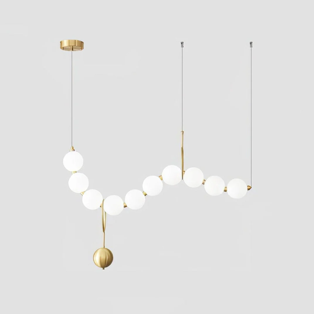 WOMO Pearl Brass Globe Dining Room Chandelier-WM2102a - Image 15