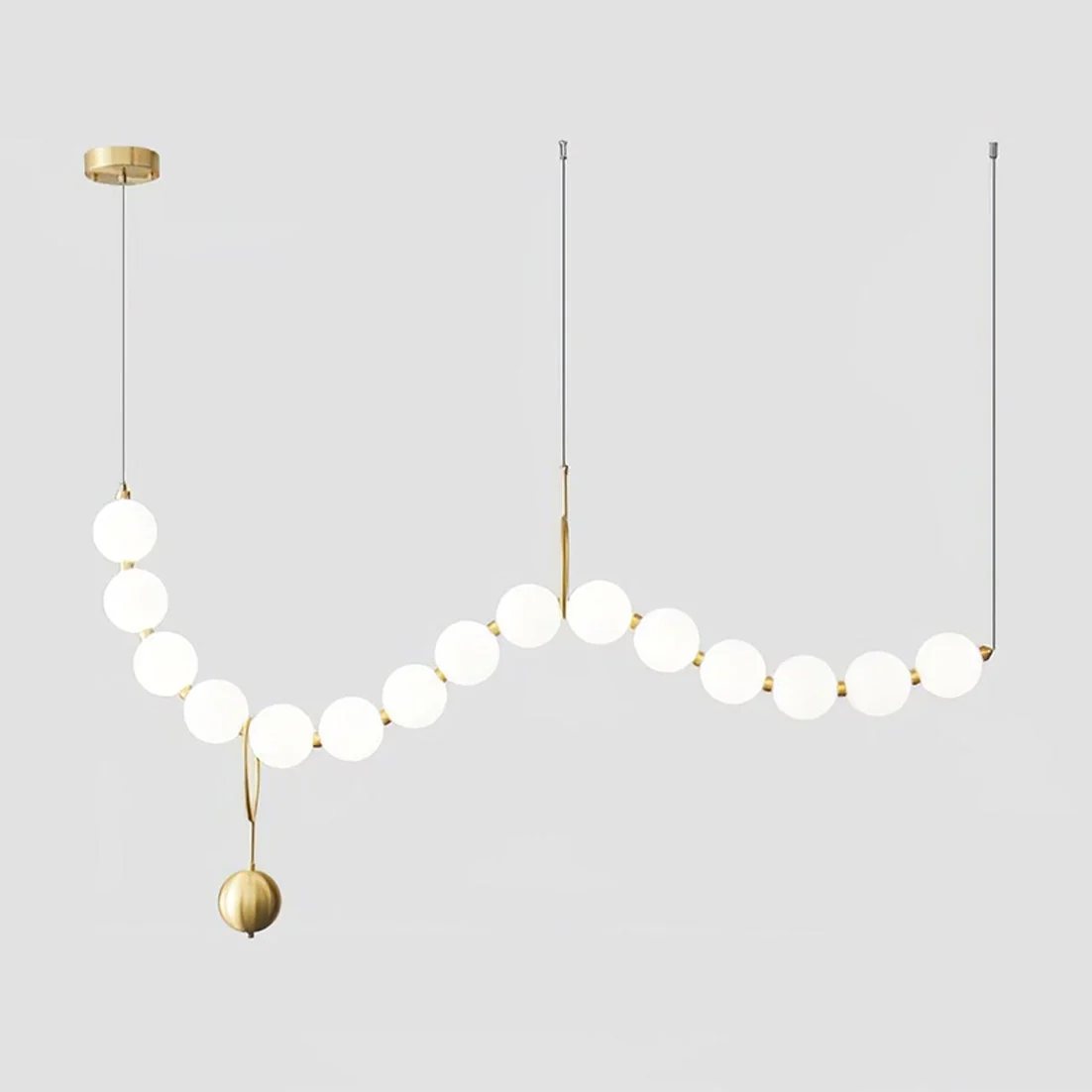WOMO Pearl Brass Globe Dining Room Chandelier-WM2102a - Image 17