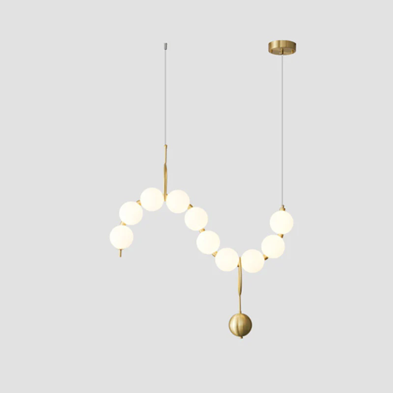 WOMO Pearl Brass Globe Dining Room Chandelier-WM2102c - Image 11