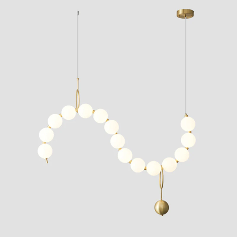 WOMO Pearl Brass Globe Dining Room Chandelier-WM2102c - Image 13
