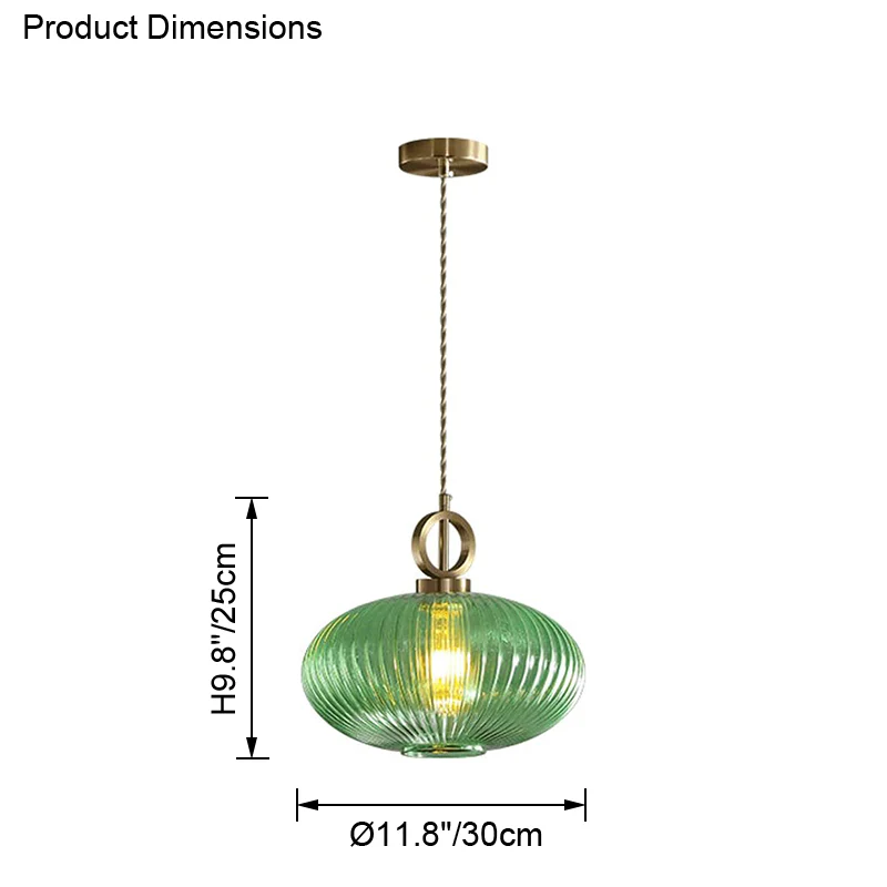 WOMO Reeded Glass Pendant Light-WM2264 - Image 17