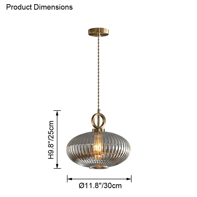 WOMO Reeded Glass Pendant Light-WM2264 - Image 21