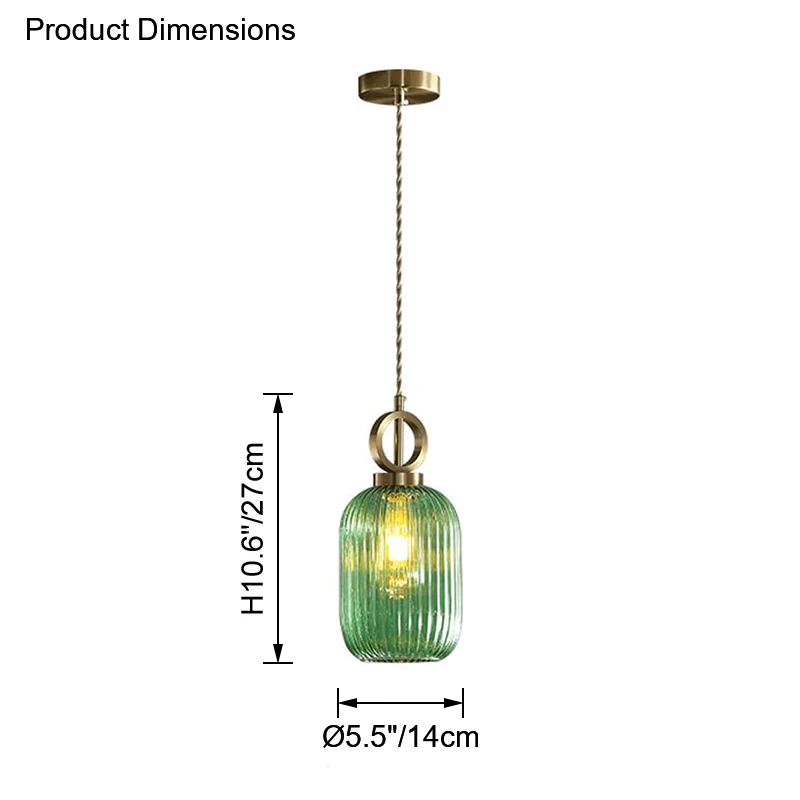 WOMO Reeded Glass Pendant Light-WM2264 - Image 23