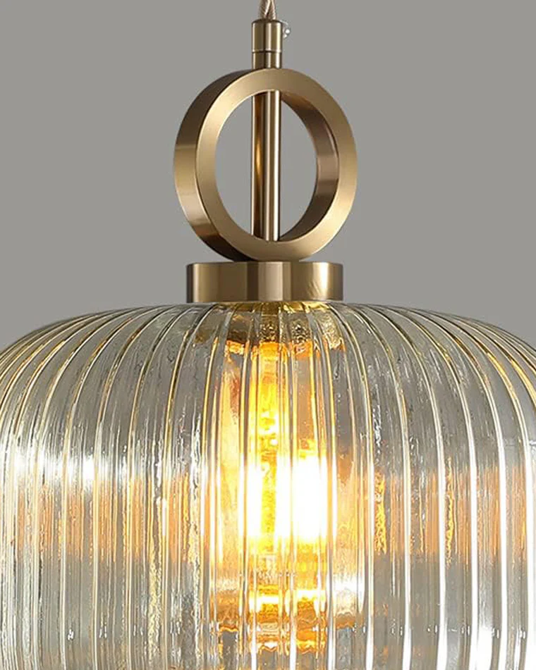 WOMO Reeded Glass Pendant Light-WM2264 - Image 8