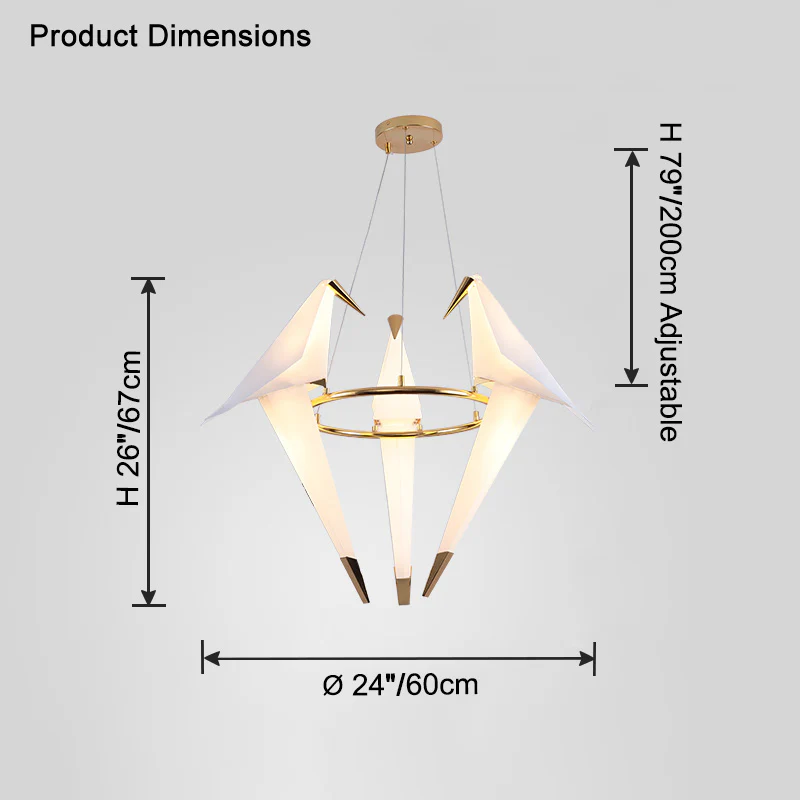 WOMO Bird Origami Chandelier-WM2735 - Image 11