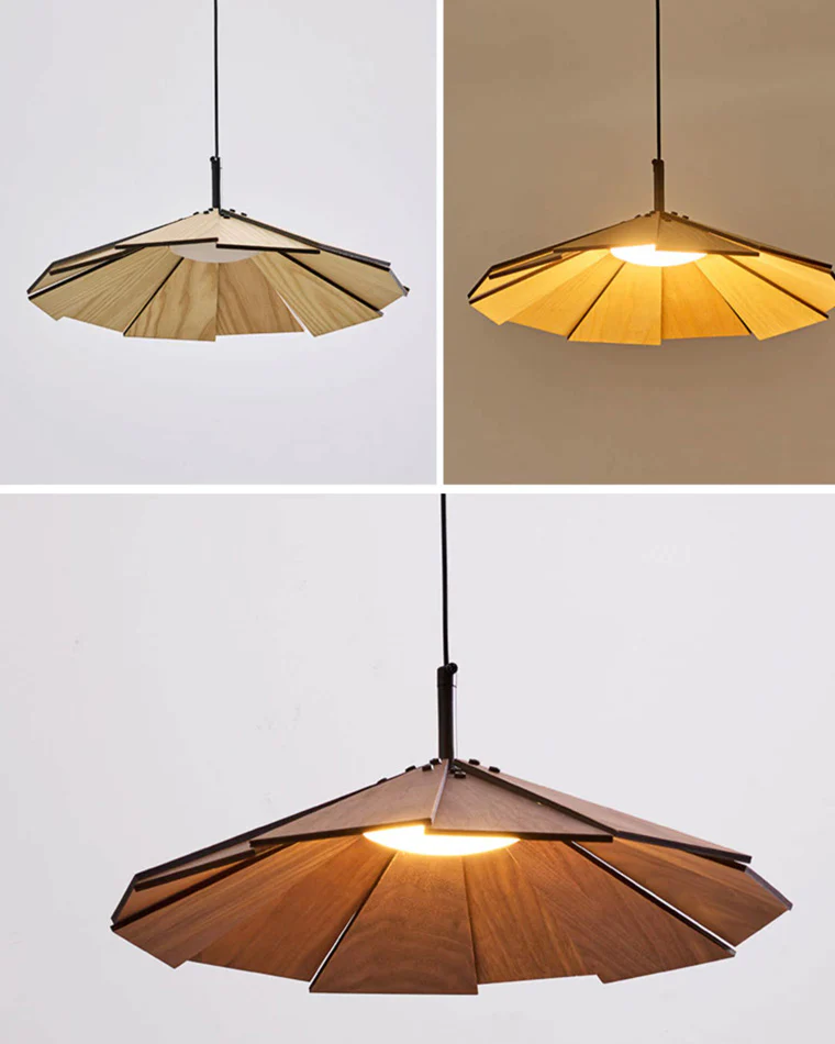 WOMO Petal Wood Pendant Light-WM2525 - Image 12