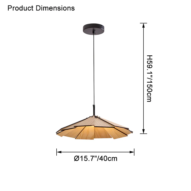 WOMO Petal Wood Pendant Light-WM2525 - Image 17