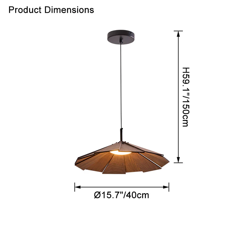 WOMO Petal Wood Pendant Light-WM2525 - Image 19