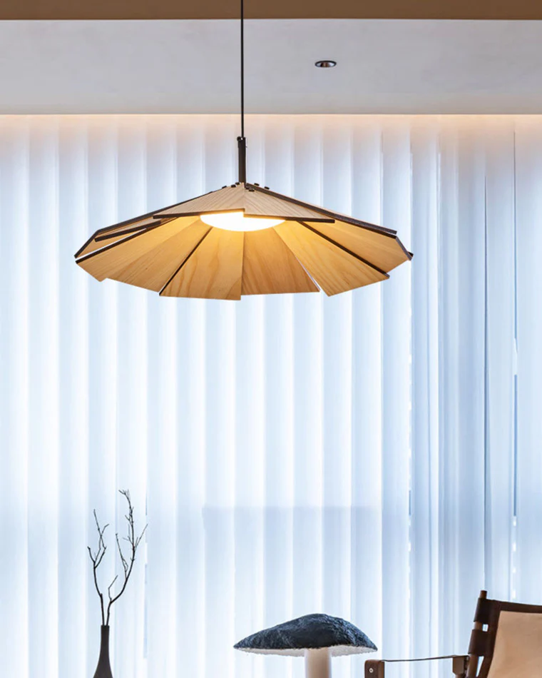 WOMO Petal Wood Pendant Light-WM2525 - Image 3
