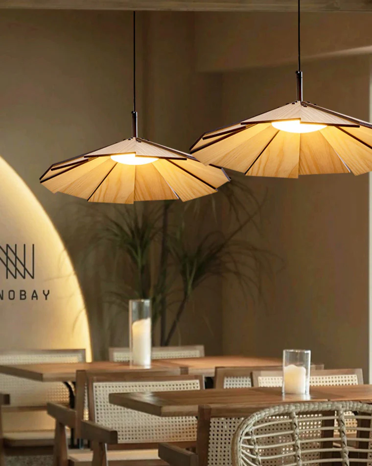 WOMO Petal Wood Pendant Light-WM2525 - Image 7