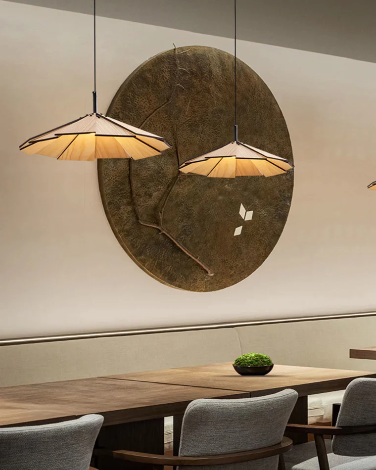 WOMO Petal Wood Pendant Light-WM2525 - Image 8