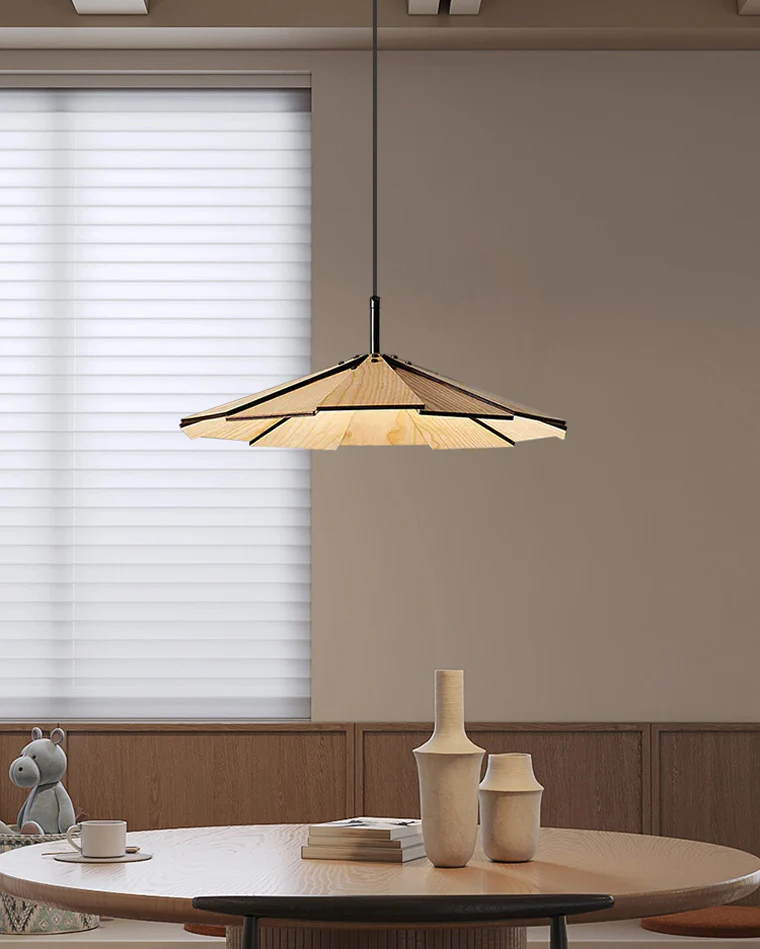 WOMO Petal Wood Pendant Light-WM2525 - Image 9
