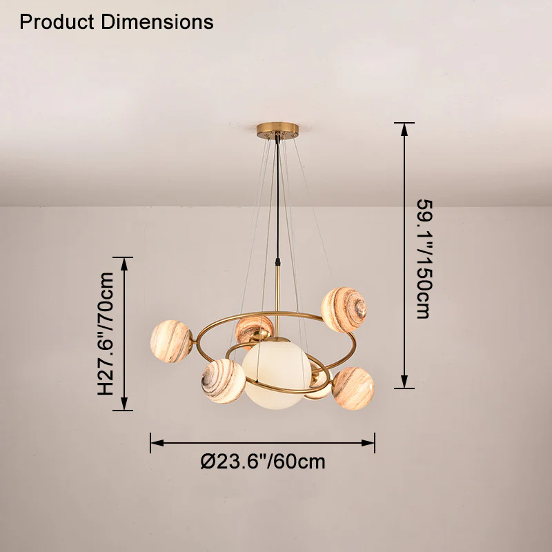 WOMO Planet Glass Chandelier-WM2385 - Image 22