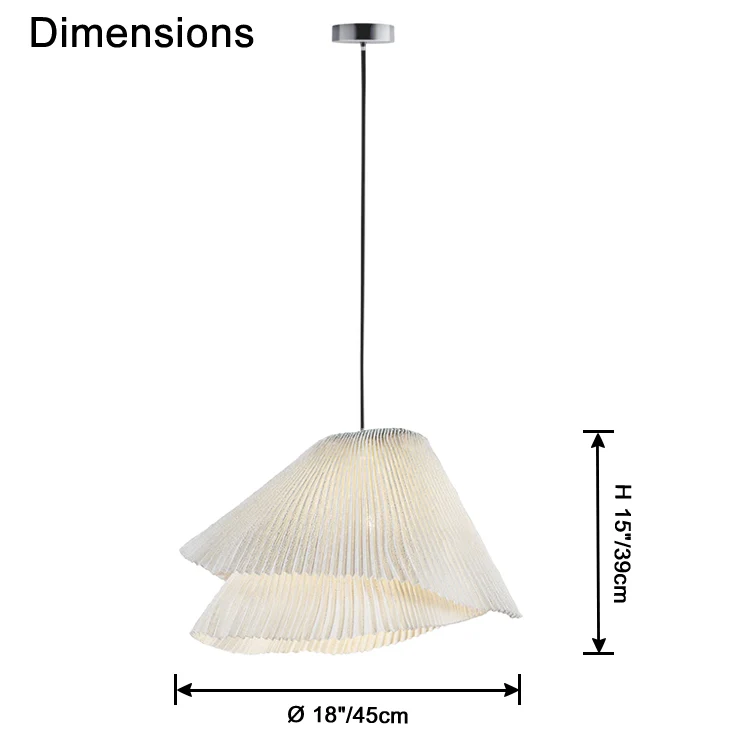 WOMO Pleated Dress Pendant Light-WM2907 - Image 15