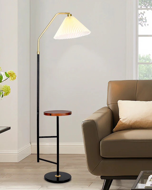 WOMO Pleated Floor Lamp with Tray-WM7079 - Image 7