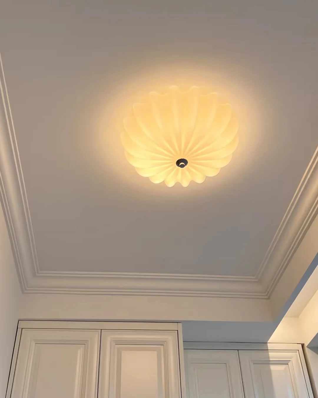 WOMO Pleated Glass Flush Mount Ceiling Light-WM1133 - Image 15