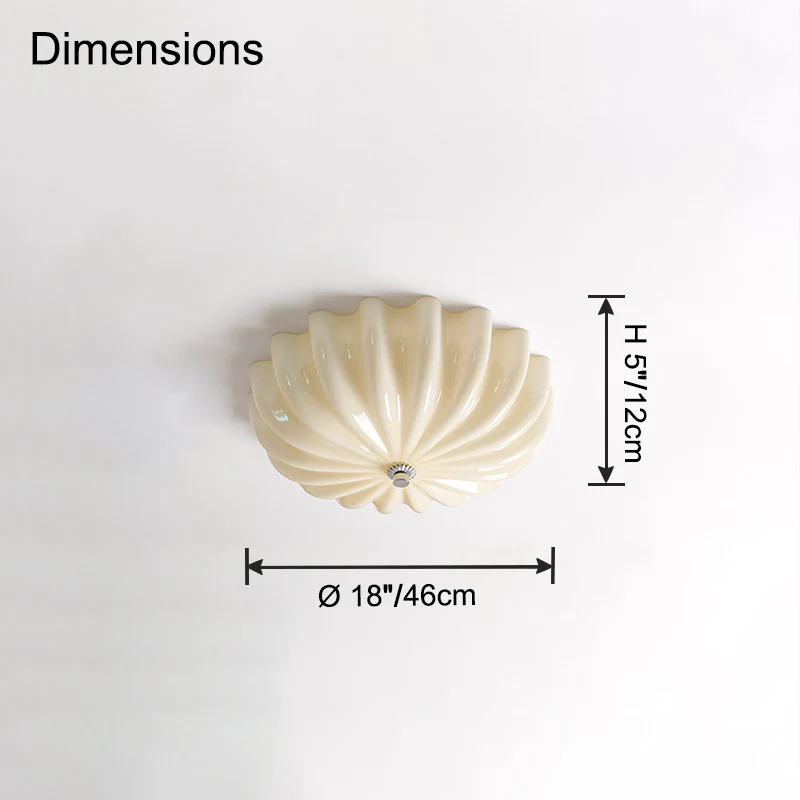 WOMO Pleated Glass Flush Mount Ceiling Light-WM1133 - Image 29