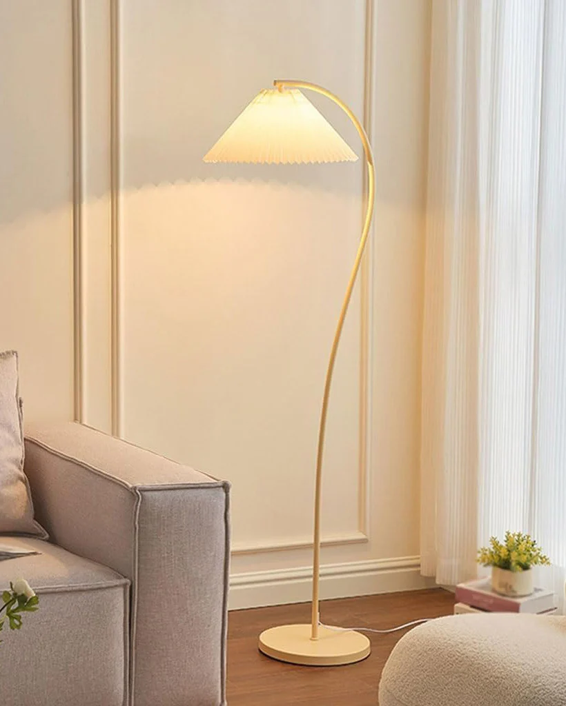 WOMO Pleated Gooseneck Floor Lamp-WM7119 - Image 11