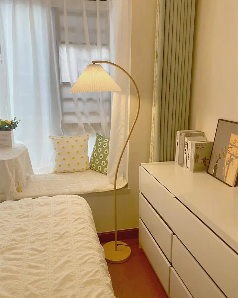 WOMO Pleated Gooseneck Floor Lamp-WM7119 - Image 14