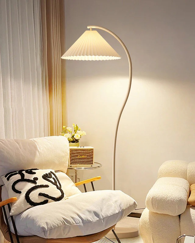 WOMO Pleated Gooseneck Floor Lamp-WM7119 - Image 16