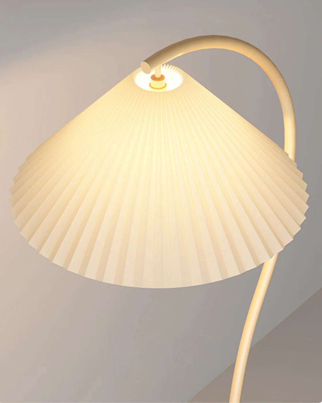 WOMO Pleated Gooseneck Floor Lamp-WM7119 - Image 19