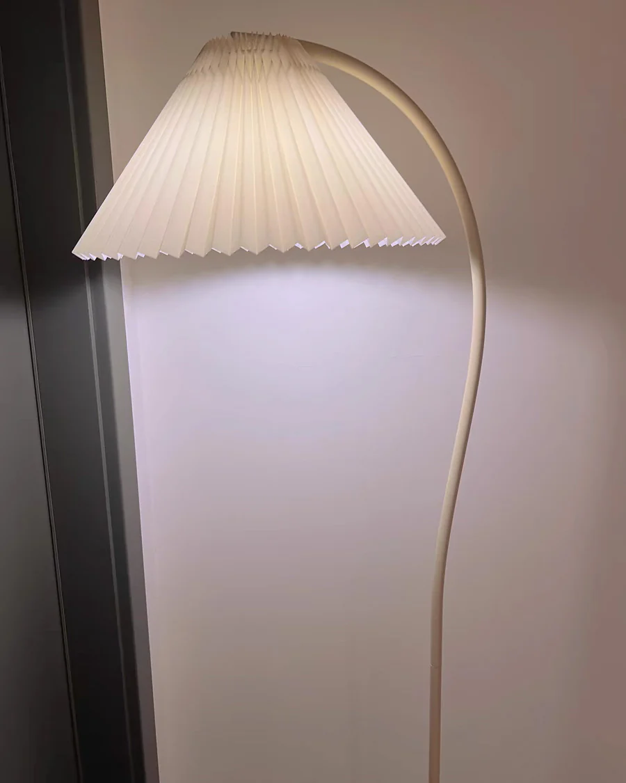 WOMO Pleated Gooseneck Floor Lamp-WM7119 - Image 21