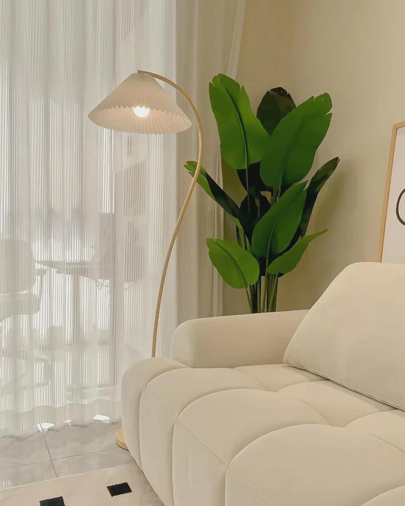 WOMO Pleated Gooseneck Floor Lamp-WM7119 - Image 22