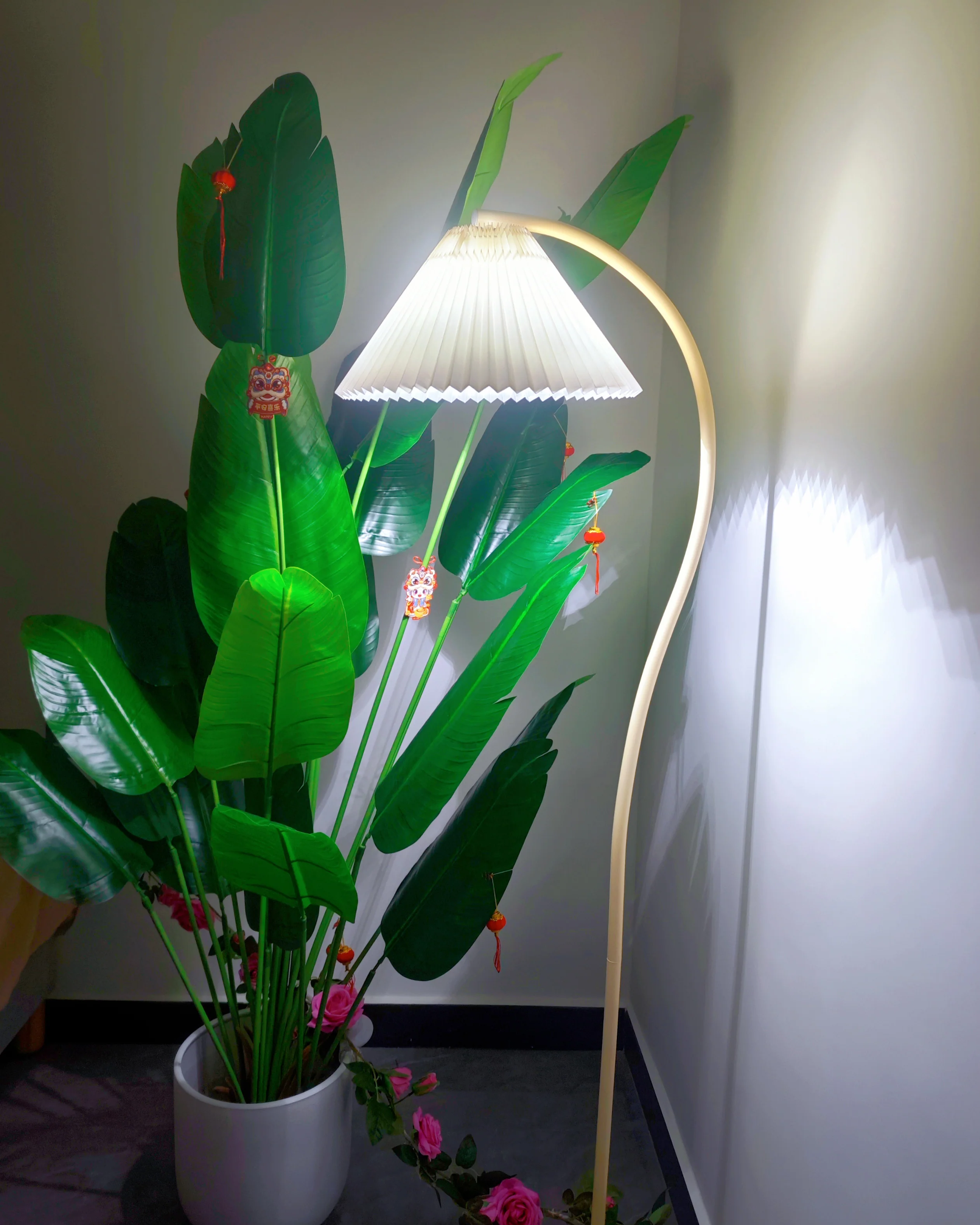 WOMO Pleated Gooseneck Floor Lamp-WM7119 - Image 25