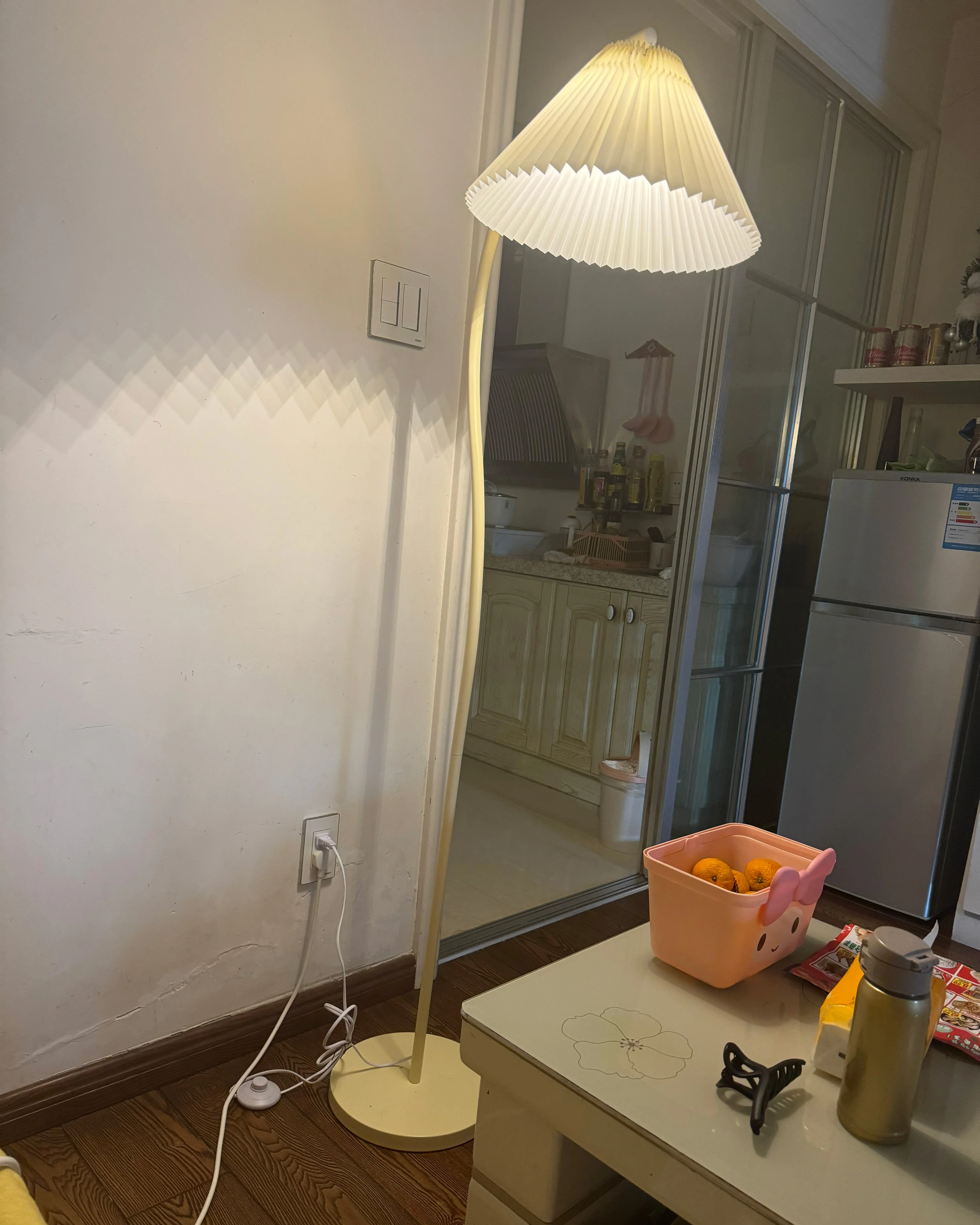 WOMO Pleated Gooseneck Floor Lamp-WM7119 - Image 26