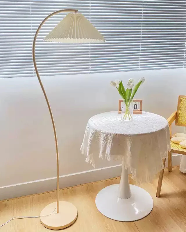 WOMO Pleated Gooseneck Floor Lamp-WM7119 - Image 3