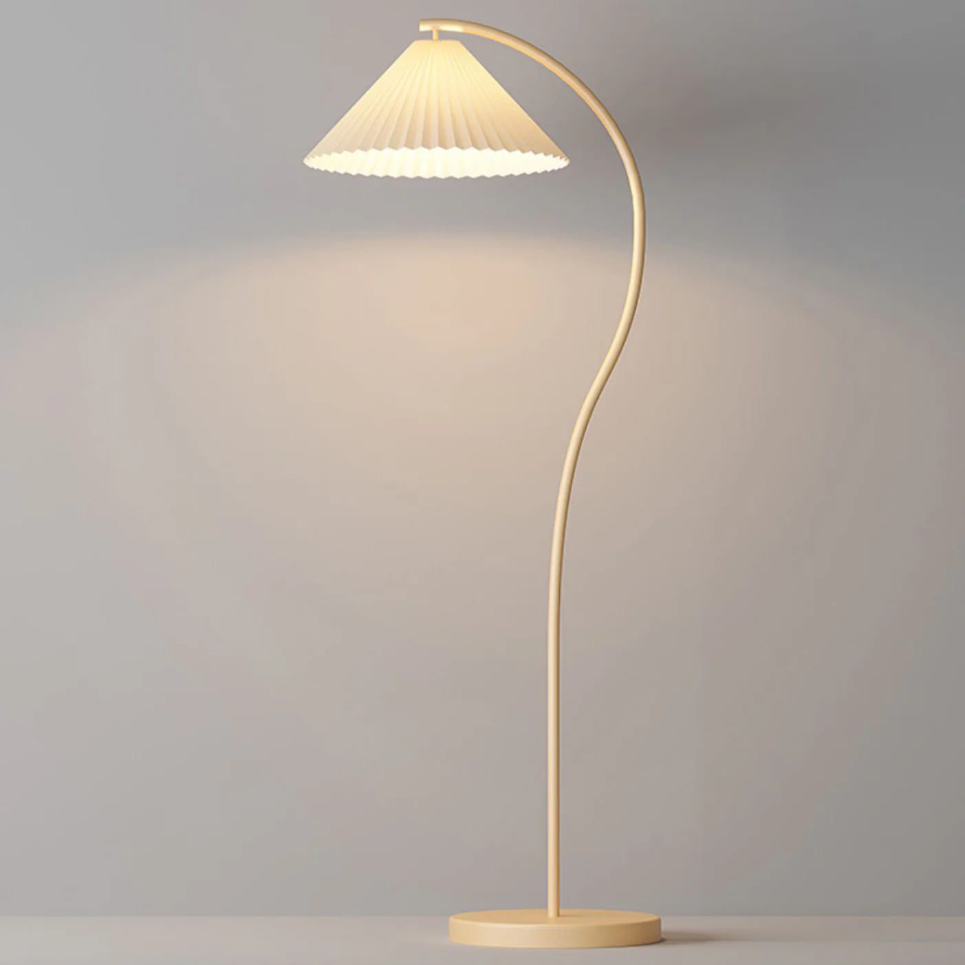 WOMO Pleated Gooseneck Floor Lamp-WM7119 - Image 30