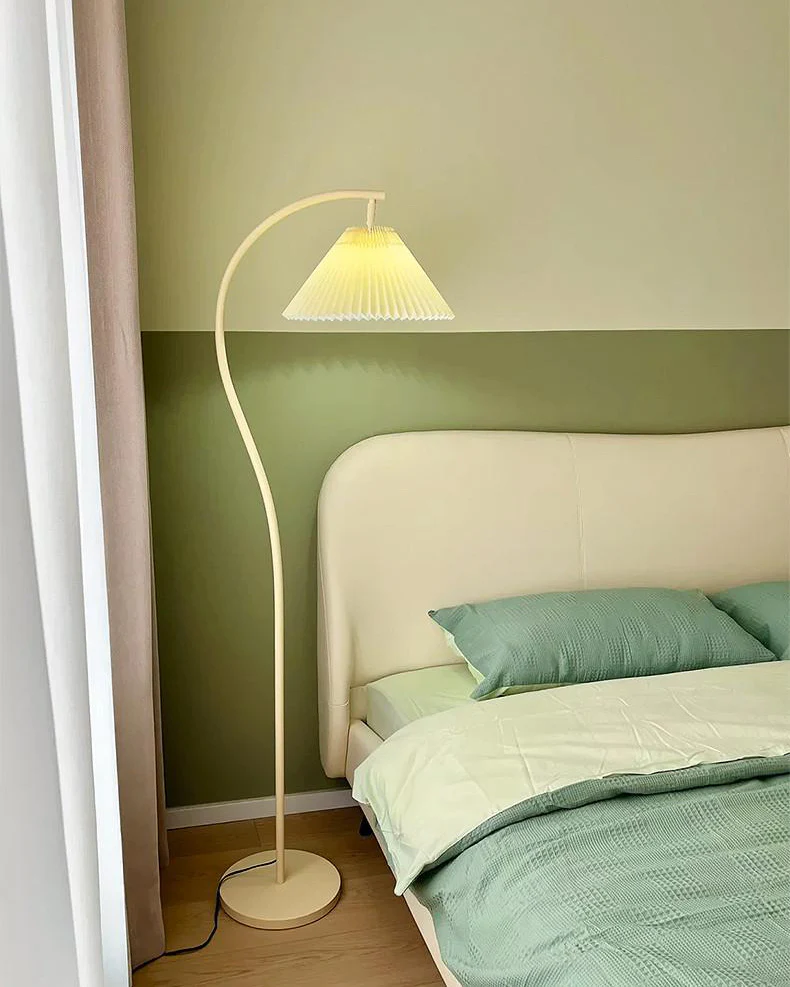 WOMO Pleated Gooseneck Floor Lamp-WM7119 - Image 7