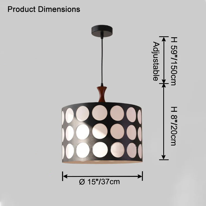 WOMO Polka Drum Pendant Light-WM2933 - Image 17