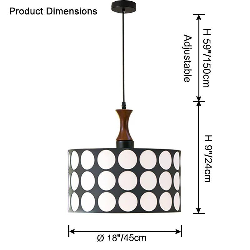WOMO Polka Drum Pendant Light-WM2933 - Image 19