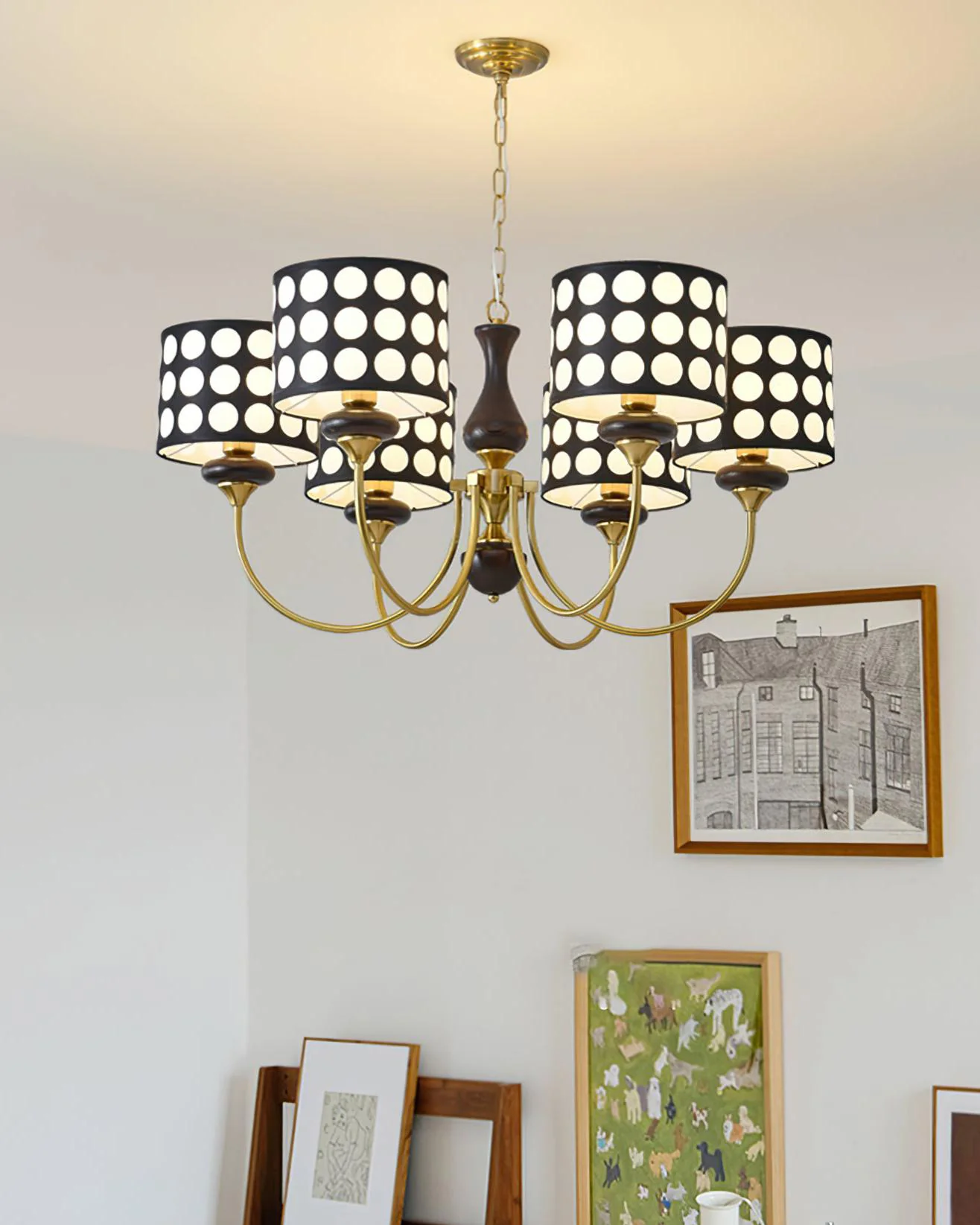 WOMO Polka Shaded Chandelier-WM2913 - Image 10